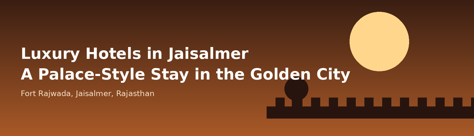 Luxury Hotel in Jaisalmer banner
